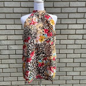 Gibson Women’s Floral  Sleeveless Halter Top  Size M New with Tags